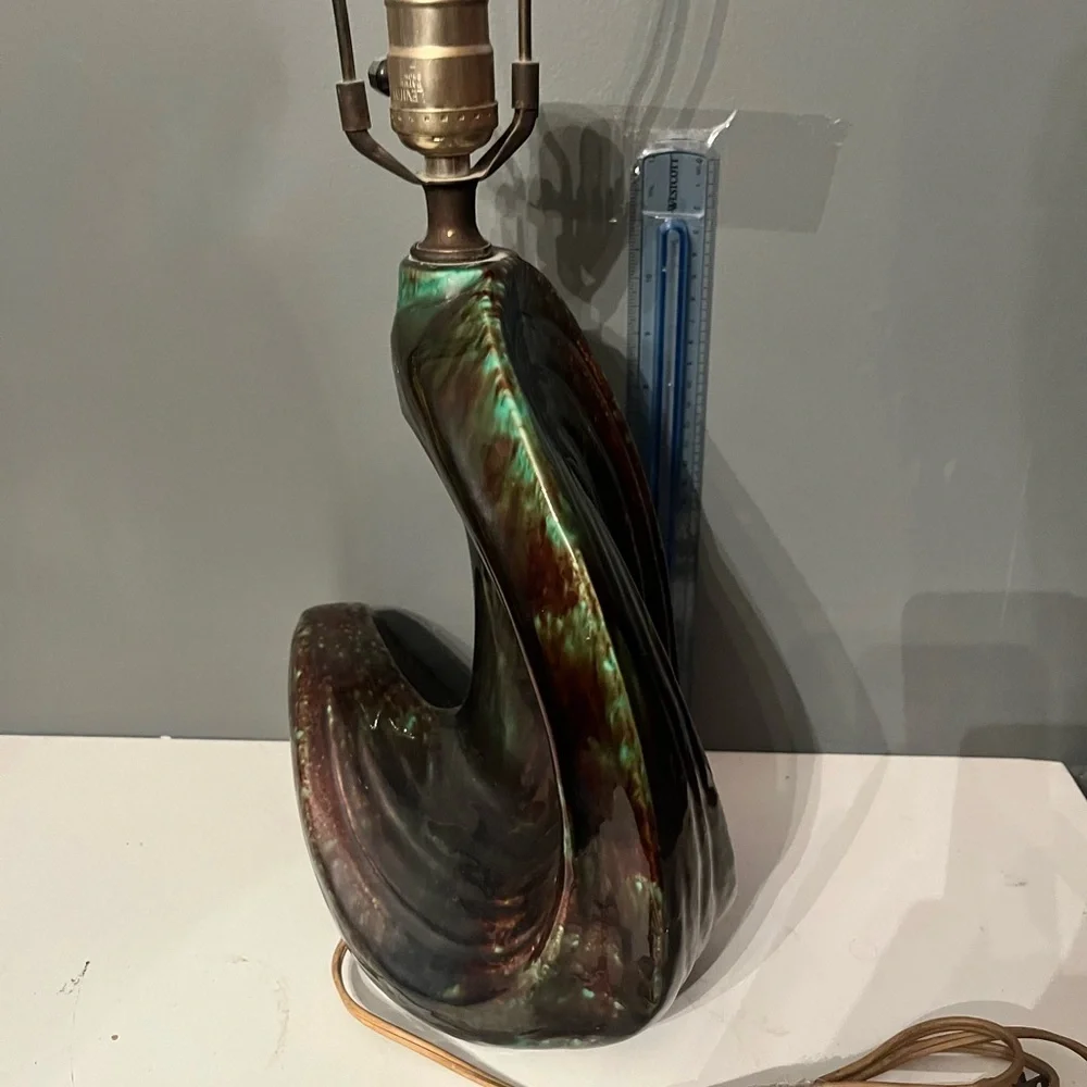 vintage mid century modern Drip Glaze Lamp Funky Abstract